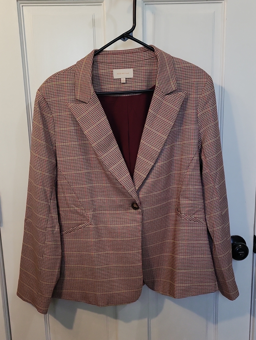 Skies Are Blue Houndstooth Blazer